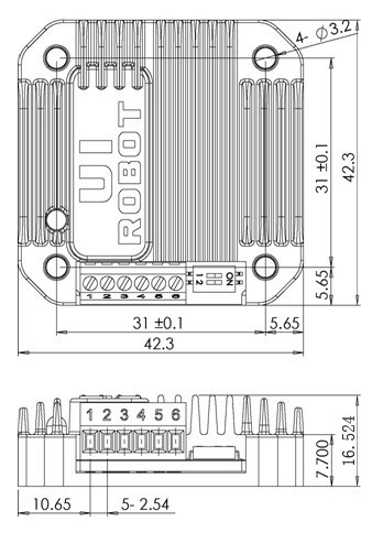 UIM243xx电压调速控制驱动器外形尺寸图